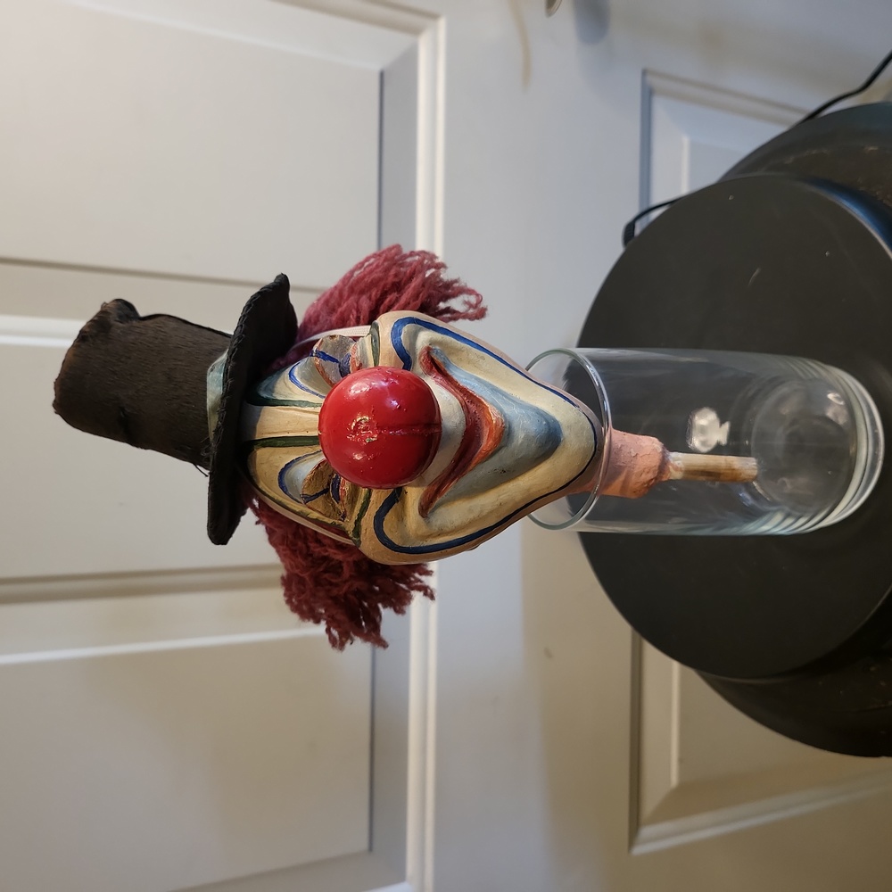 Antique Hand Carved and Painted Puppet Clown Head 🤡